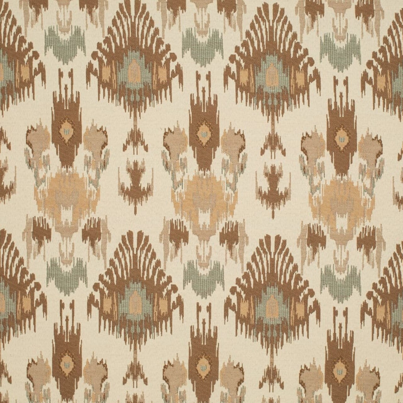 Desert - Aqua  Teal,brown Abstract  Geometric,global Upholstery Fabric 54 Inches"